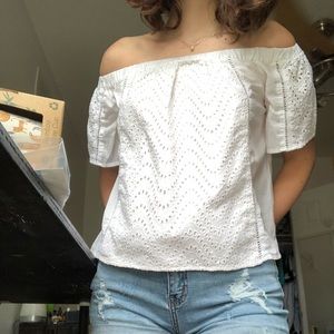 Express Off-Shoulder Lace top